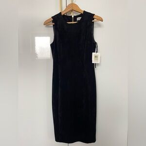 Calvin Klein faux suede sheath dress